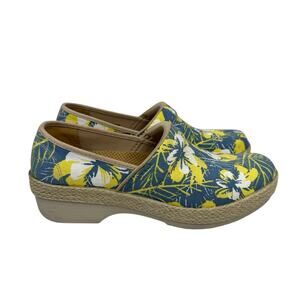 DANSKO Victoria Tahiti Floral Canvas Casual Clogs Shoes Women’s Sz 39/ US 8/8.5